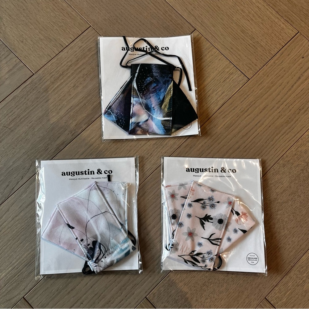 *BRAND NEW* SET OF THREE ADJUSTABLE FACE MASKS